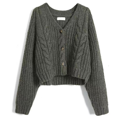 Women's Plus Size Loose And Lazy Style Knitted Sweater Coat Cardigan