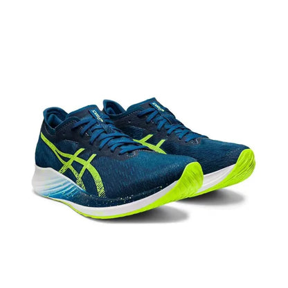 Asics Metaracer 1.0 Racing Mesh Fabric Low-Cut Carbon Plate Trainingslaufschuhe für Männer Grau Blau