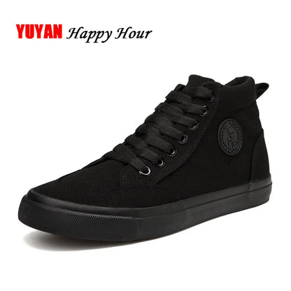 Mens Fashion Sneakers Breathable Male Canvas Shoes Flat High top Men's Casual Shoes Cool Brand Men Sneakers KA136