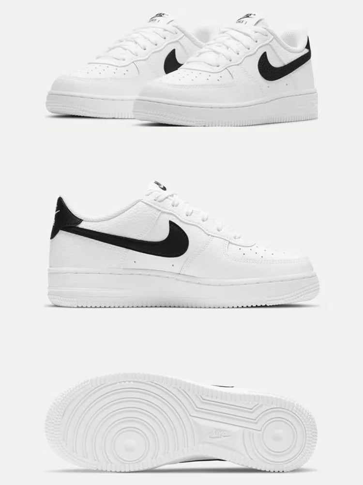 Nike Air Force 1 Low "Panda" black and white casual retro versatile men and women sports shoes, anti slip low top board shoes