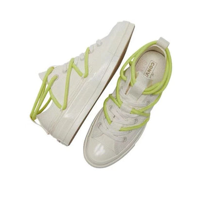 Converse 1970s daily comfortable, anti slip, wear-resistant low top canvas shoes for both men and women in white and green