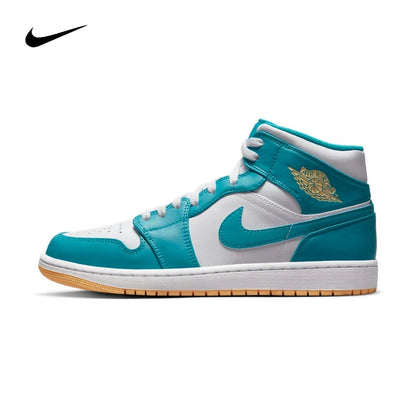 Air Jordan 1 Mid Comfortable Shock Absorbent Anti Slip Wear Resistant Mid Top Retro Basketball Shoe for Men