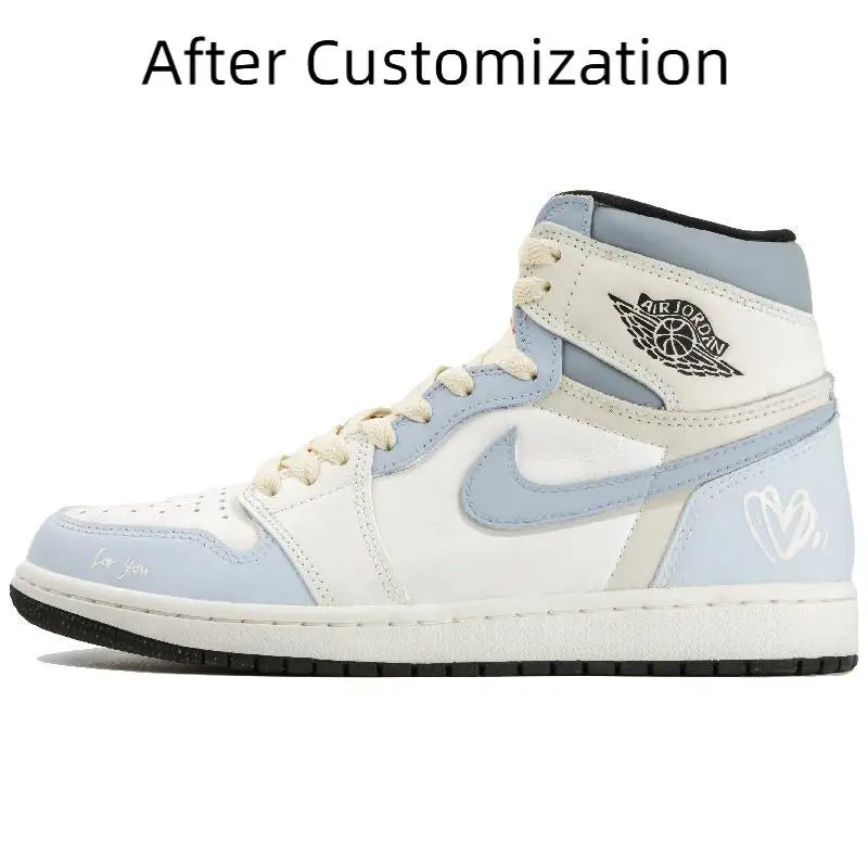 【Customize】Jordan Air Jordan 1 Vintage Basketball Shoes Unisex Sneakers shoes 555088-702