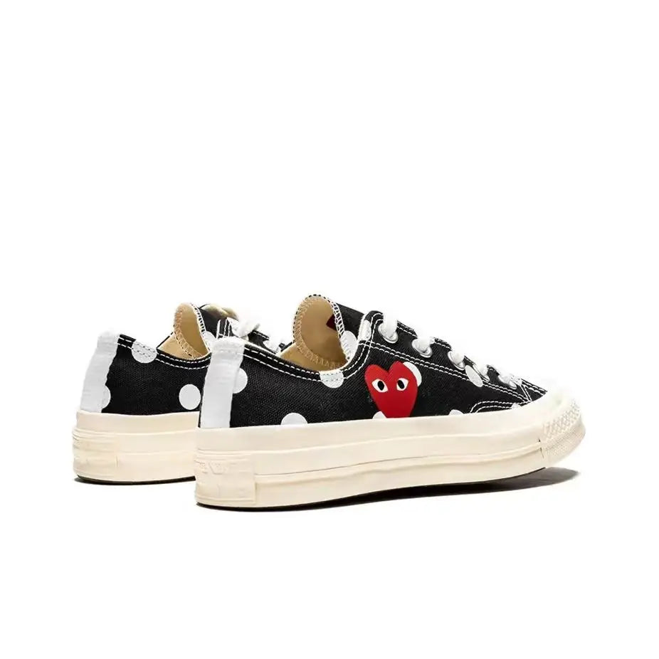 Converse 1970s Polka Dot CTAS round toe lace up anti slip and wear-resistant low top canvas shoes for both men and women