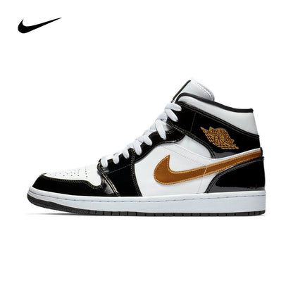 Air Jordan 1 Mid Comfortable Shock Absorbent Anti Slip Wear Resistant Mid Top Retro Basketball Shoe for Men