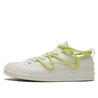 Converse 1970s daily comfortable, anti slip, wear-resistant low top canvas shoes for both men and women in white and green