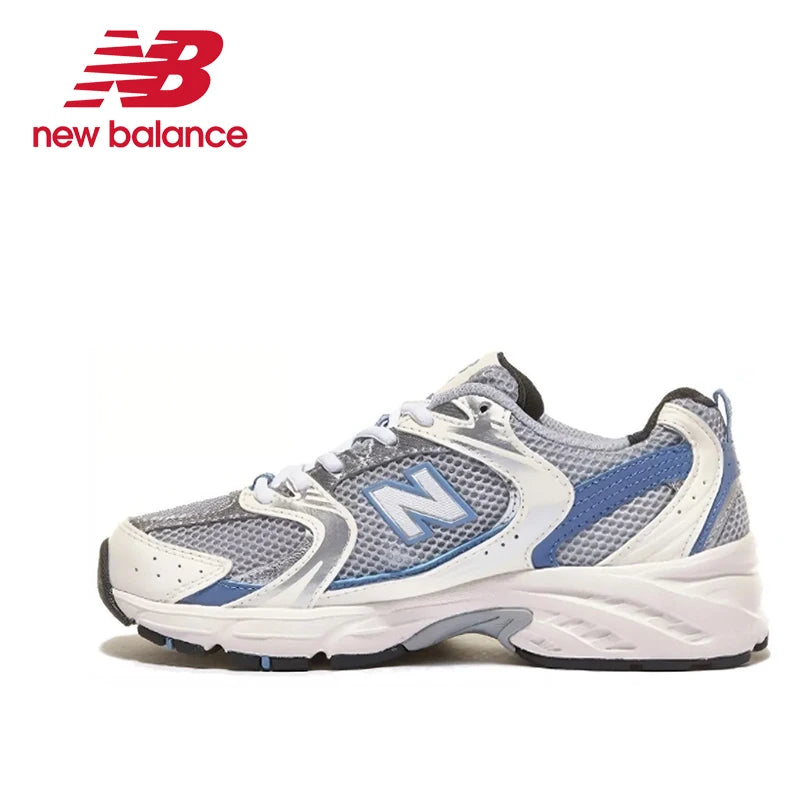 Original New Balance NB 530 Classic Vintage Mesh Stoff Kunstleder Casual Herren und Damen Laufschuhe Weiß Silber MR530SG