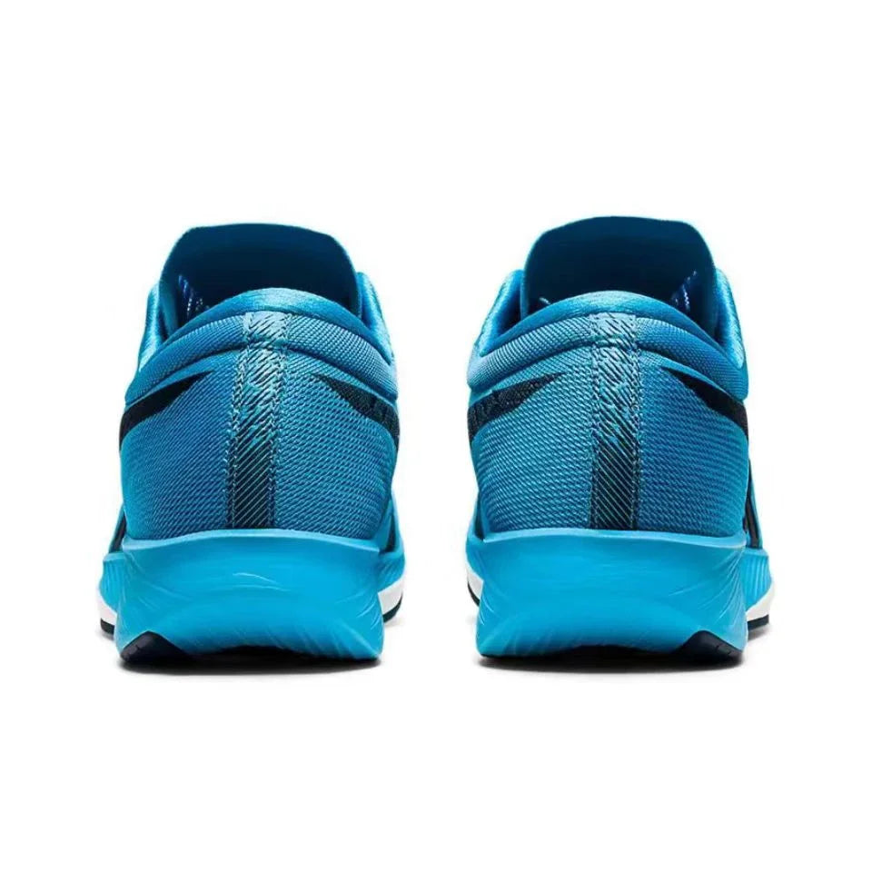 Asics Metaracer 1.0 Racing Mesh Fabric Low-Cut Carbon Plate Trainingslaufschuhe für Männer Grau Blau