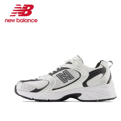 Original New Balance NB 530 Classic Vintage Mesh Stoff Kunstleder Casual Herren und Damen Laufschuhe Weiß Silber MR530SG