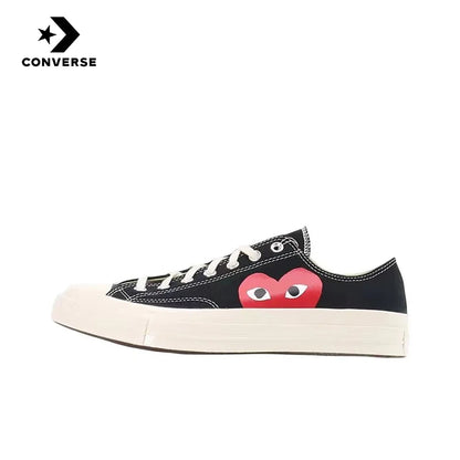 Converse 1970s Polka Dot CTAS round toe lace up anti slip and wear-resistant low top canvas shoes for both men and women