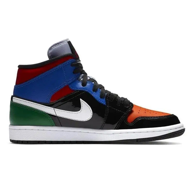 Nike Air Jordan 1 Mid SE "Multicolor Patent" Sneakers shoes CV5276-001 With Original Box