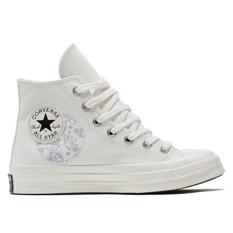 Converse A1l Star Lift lace up anti slip and wear-resistant high top canvas shoes for women, blue