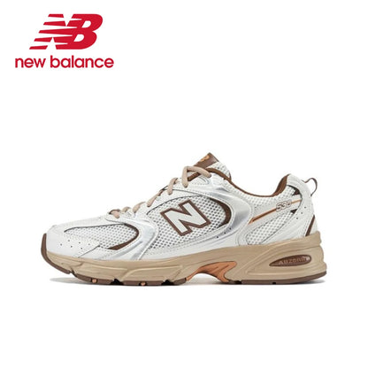 Original New Balance NB 530 Classic Vintage Mesh Stoff Kunstleder Casual Herren und Damen Laufschuhe Weiß Silber MR530SG