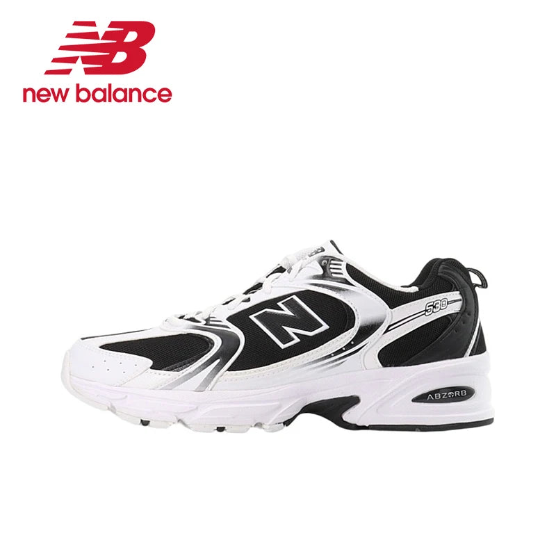 Original New Balance NB 530 Classic Vintage Mesh Stoff Kunstleder Casual Herren und Damen Laufschuhe Weiß Silber MR530SG