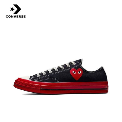 Converse 1970s Polka Dot CTAS round toe lace up anti slip and wear-resistant low top canvas shoes for both men and women