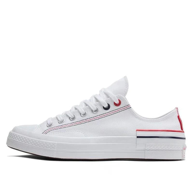 Converse 1970s lace up anti slip and wear-resistant lightweight low top canvas shoes for both men and women, white