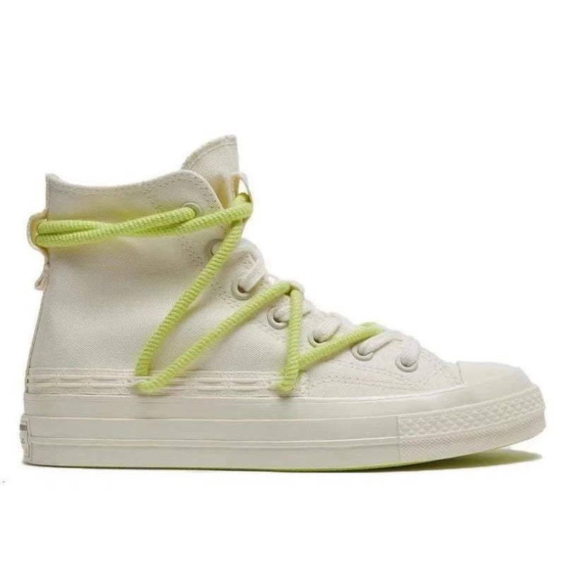 Converse 1970s daily comfortable, anti slip, wear-resistant low top canvas shoes for both men and women in white and green