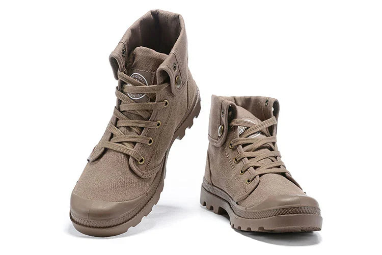 PALLADIUM Pampa Classic Light brown wine Ankle Boots Lace Up Canvas Men Casual Shoes Male Sneakers Outdoor walking shoes 35-45