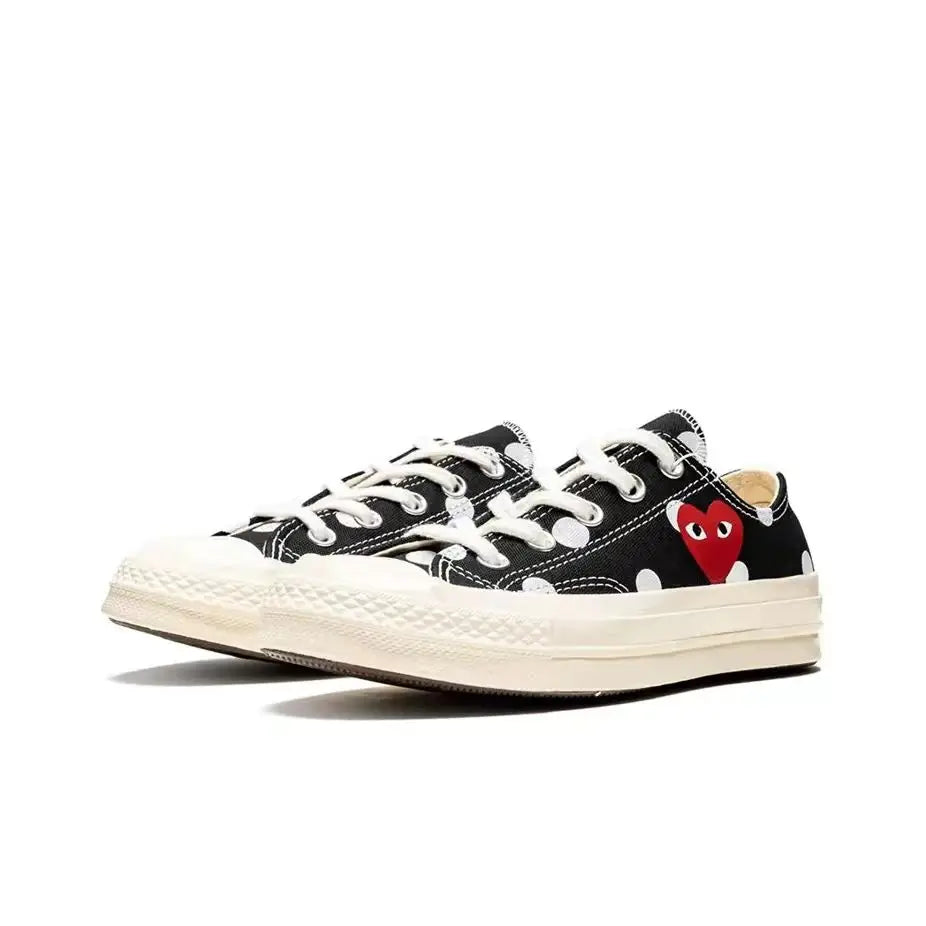 Converse 1970s Polka Dot CTAS round toe lace up anti slip and wear-resistant low top canvas shoes for both men and women