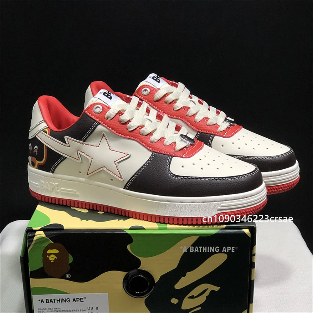 Original Classics Bape Sta Men Women Dropout Skate Shoes Fashion BAPESTA Casual Shoes Outdoor Platform Bear Shoes Sneakers