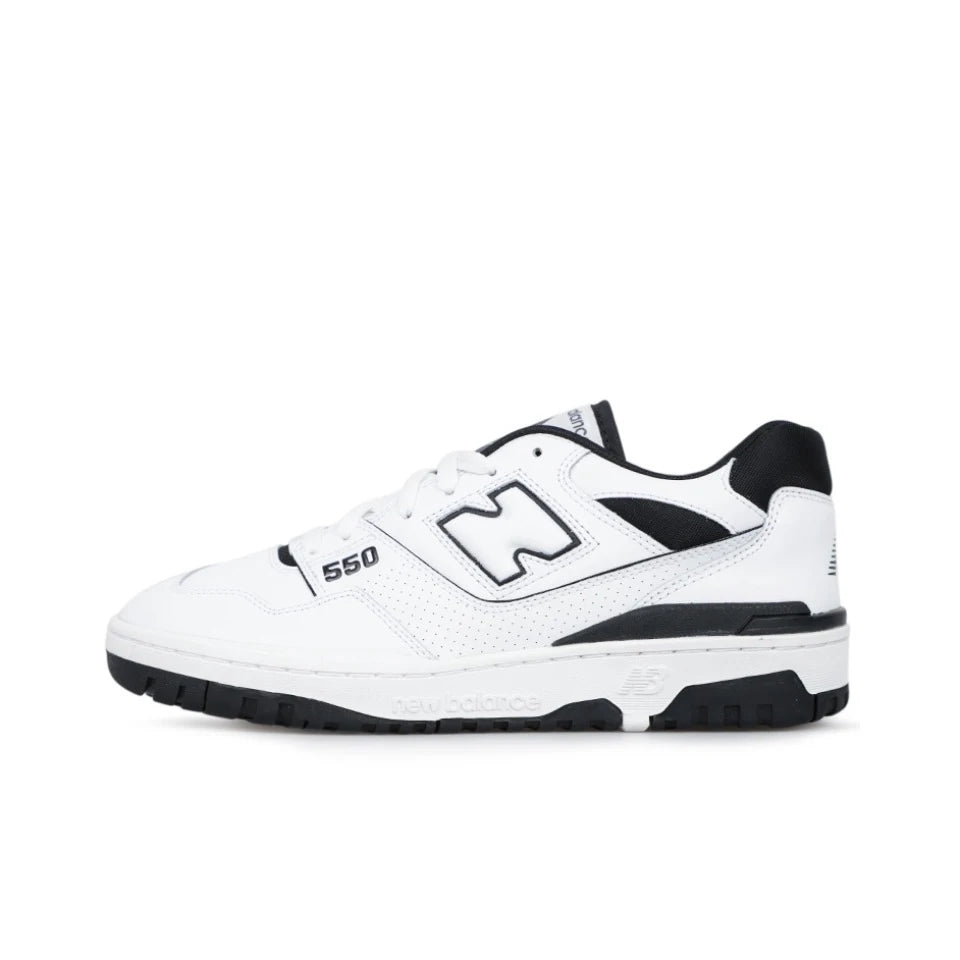 Original New Balance NB 550 Classic Vintage Kunstleder Casual Herren- und Damen-Laufschuhe Weiß Silber BB550PWA