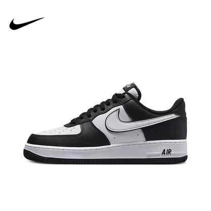 Nike Air Force 1 Low "Panda" black and white casual retro versatile men and women sports shoes, anti slip low top board shoes