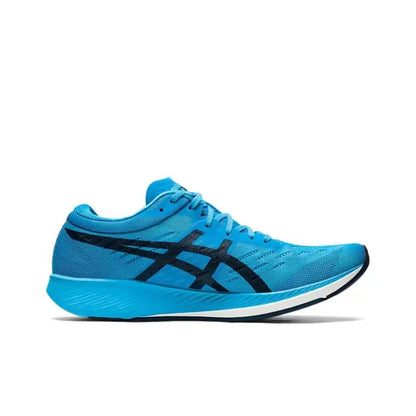 Asics Metaracer 1.0 Racing Mesh Fabric Low-Cut Carbon Plate Trainingslaufschuhe für Männer Grau Blau