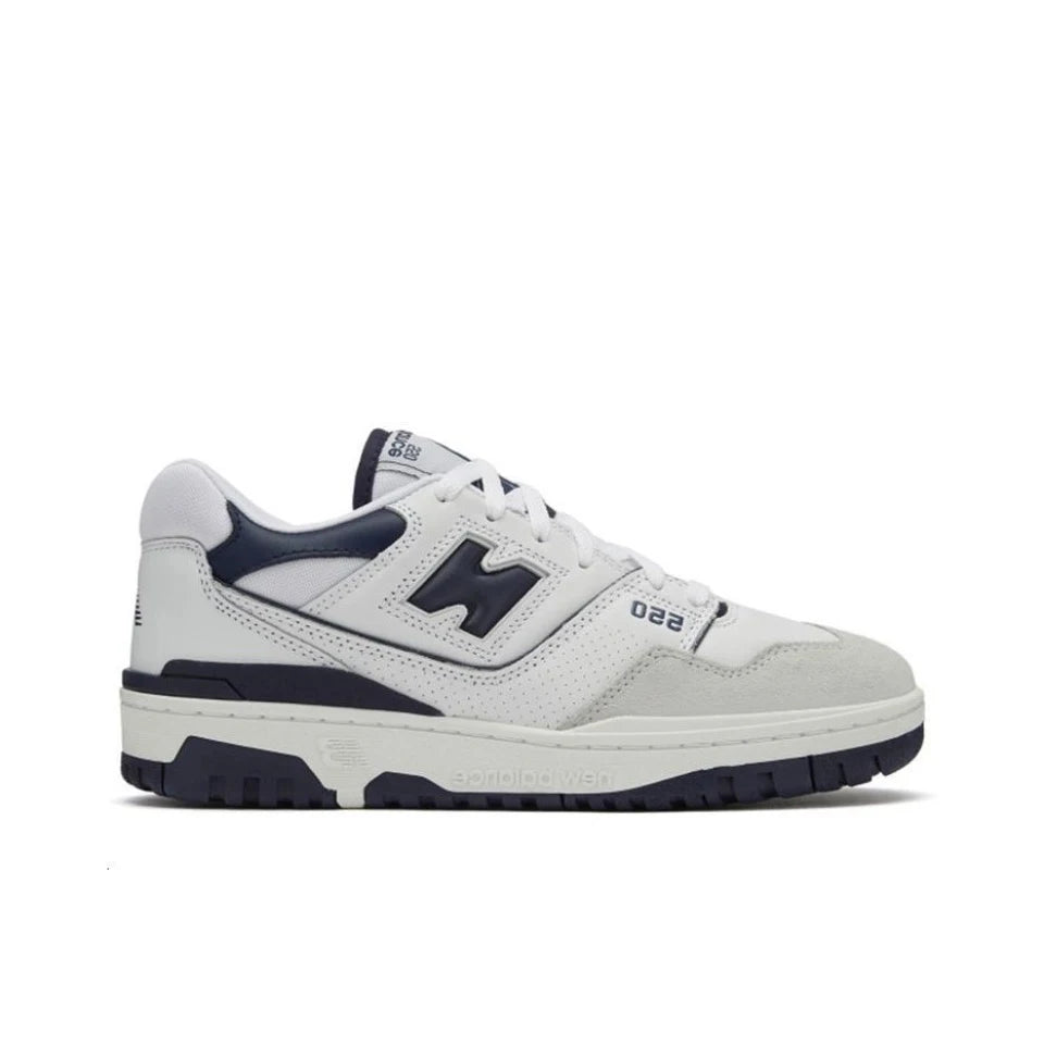 Original New Balance NB 550 Classic Vintage Kunstleder Casual Herren- und Damen-Laufschuhe Weiß Silber BB550PWA