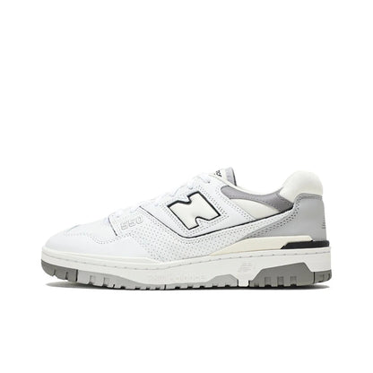 Original New Balance NB 550 Classic Vintage Kunstleder Casual Herren- und Damen-Laufschuhe Weiß Silber BB550PWA