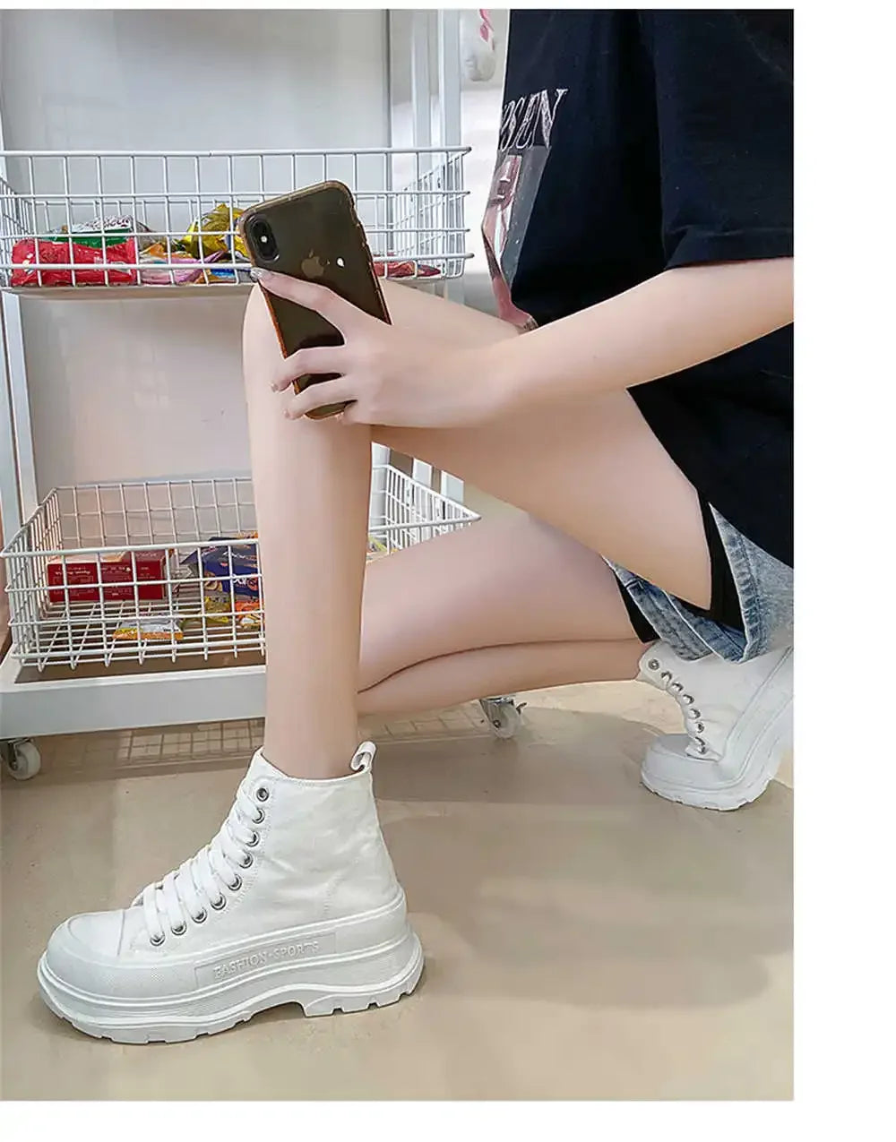 Short Barrel Platformed High Boot Sneakers Children's Boots For Girls Shoes Womens Booties Sports Shose Lofer High Brand