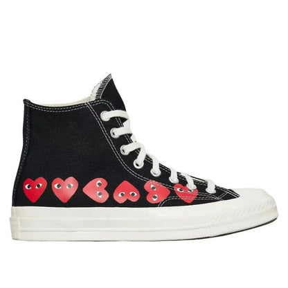 Converse Chuck 70 lace up anti slip and wear-resistant low top board shoes for both men and women, black, white, and red