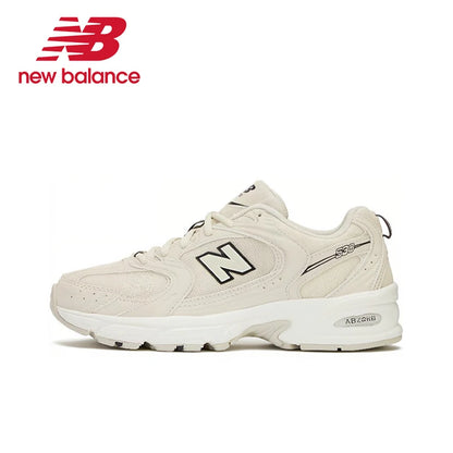 Original New Balance NB 530 Classic Vintage Mesh Stoff Kunstleder Casual Herren und Damen Laufschuhe Weiß Silber MR530SG