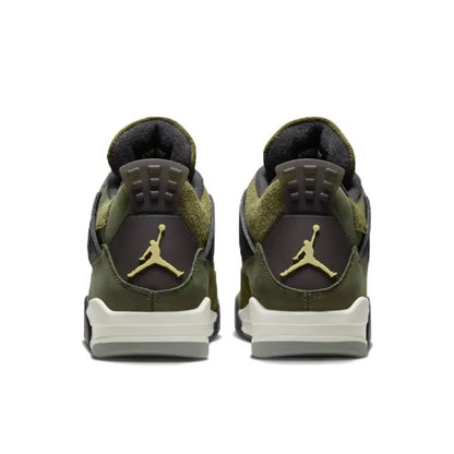 Nike Air Jordan 4 AJ4 Men's Military Green Basketball Shoes.