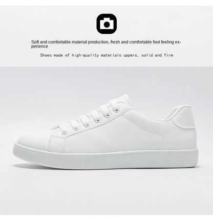 2024 New Designer White Sneakers Men Spring Autumn Fashion Casual Sports Shoes Man Solid Color Sneakers Male Zapatillas Hombre