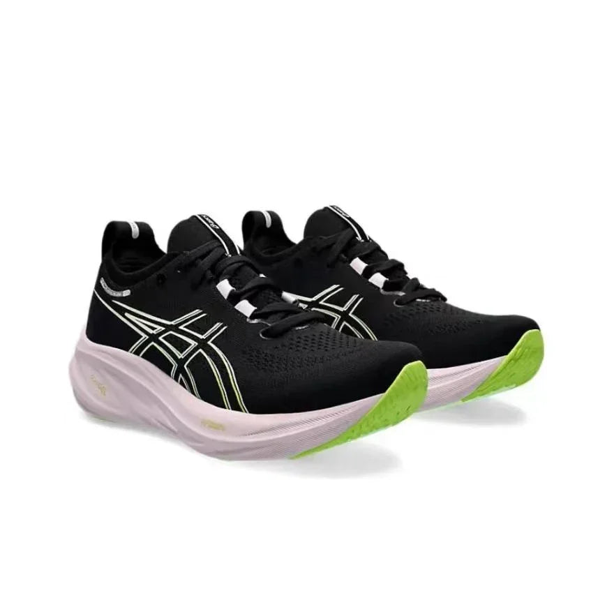 Asics Nimbus 26 Women Running Shoes Tenis Original Cushion Nimbus 26 Women Sneaker Breathable Sport Pink