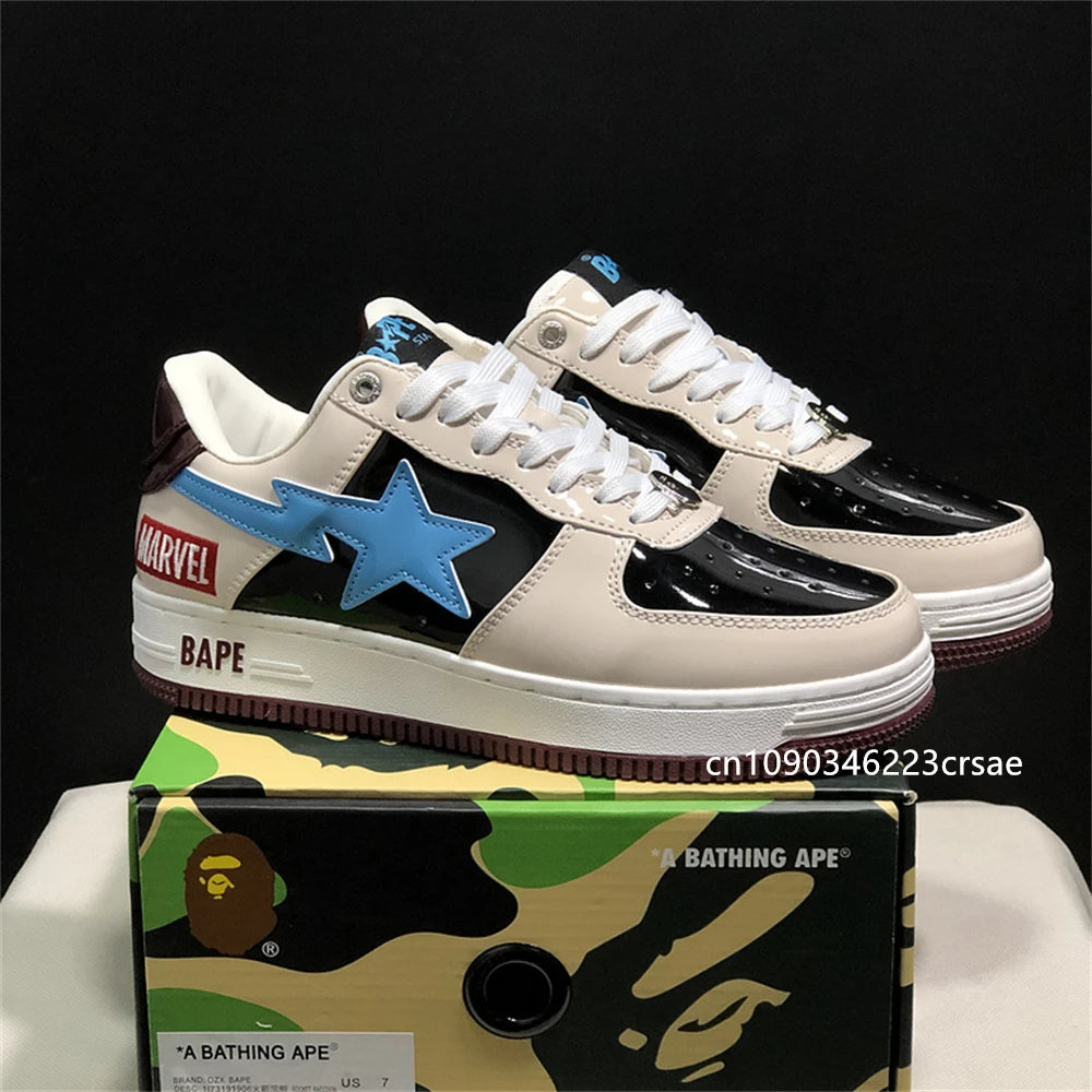 Original Classics Bape Sta Men Women Dropout Skate Shoes Fashion BAPESTA Casual Shoes Outdoor Platform Bear Shoes Sneakers