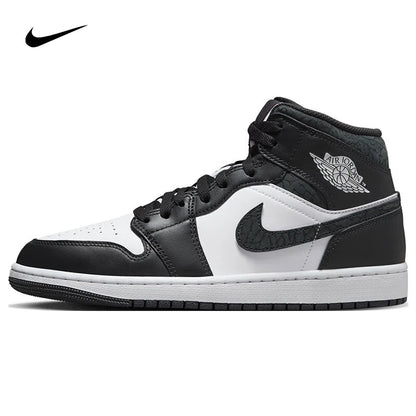 Air Jordan 1 Mid Comfortable Shock Absorbent Anti Slip Wear Resistant Mid Top Retro Basketball Shoe for Men