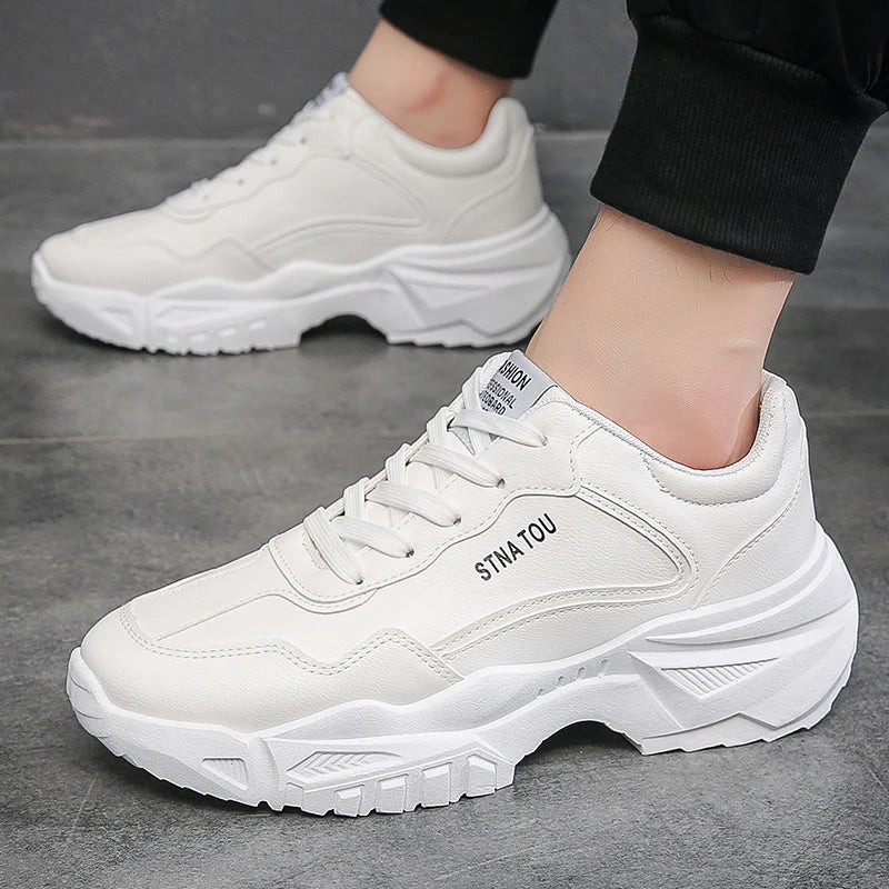 Chunky Sneakers Fashion Men Shoes Brand White Male Casual Shoes Autumn Platform Vulcanized Shoes Zapato Para Hombre 2024 New Hot