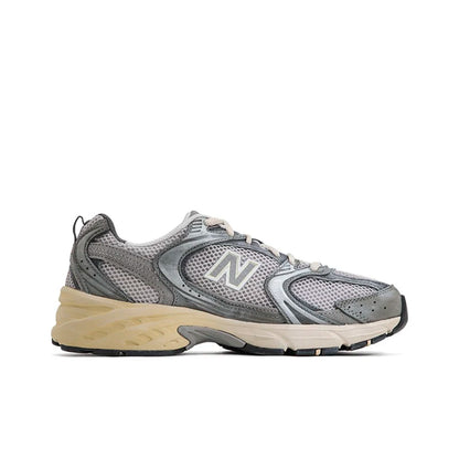 Original New Balance NB 530 Classic Vintage Mesh Stoff Kunstleder Casual Herren und Damen Laufschuhe Weiß Silber MR530SG