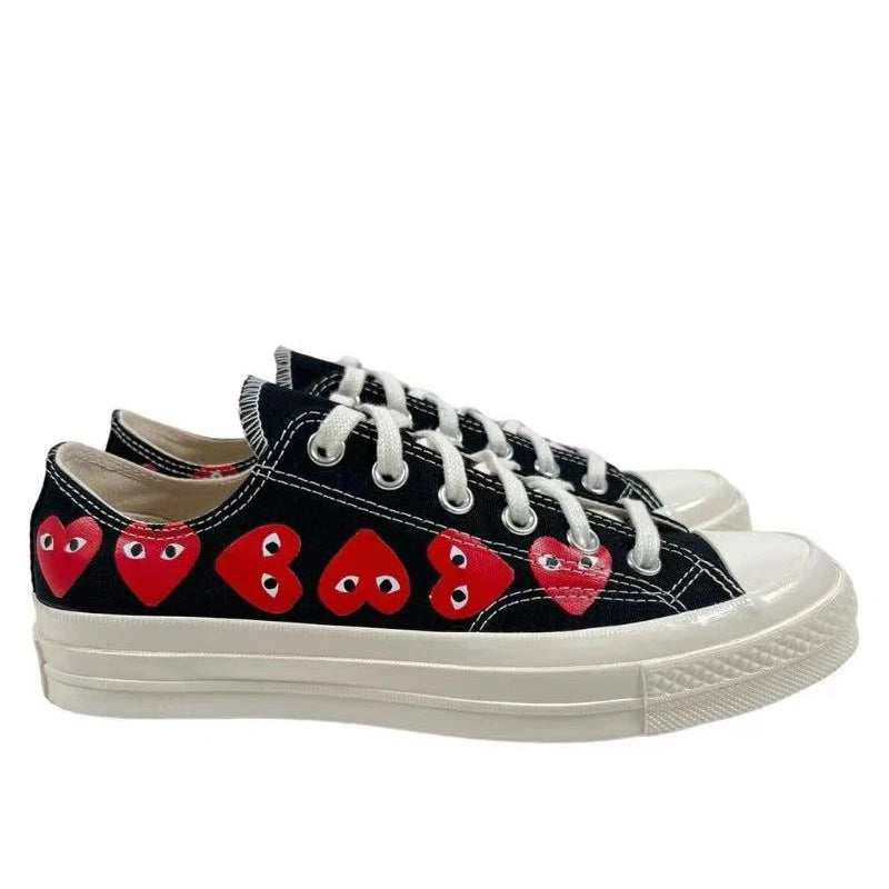 Converse Chuck 70 lace up anti slip and wear-resistant low top board shoes for both men and women, black, white, and red