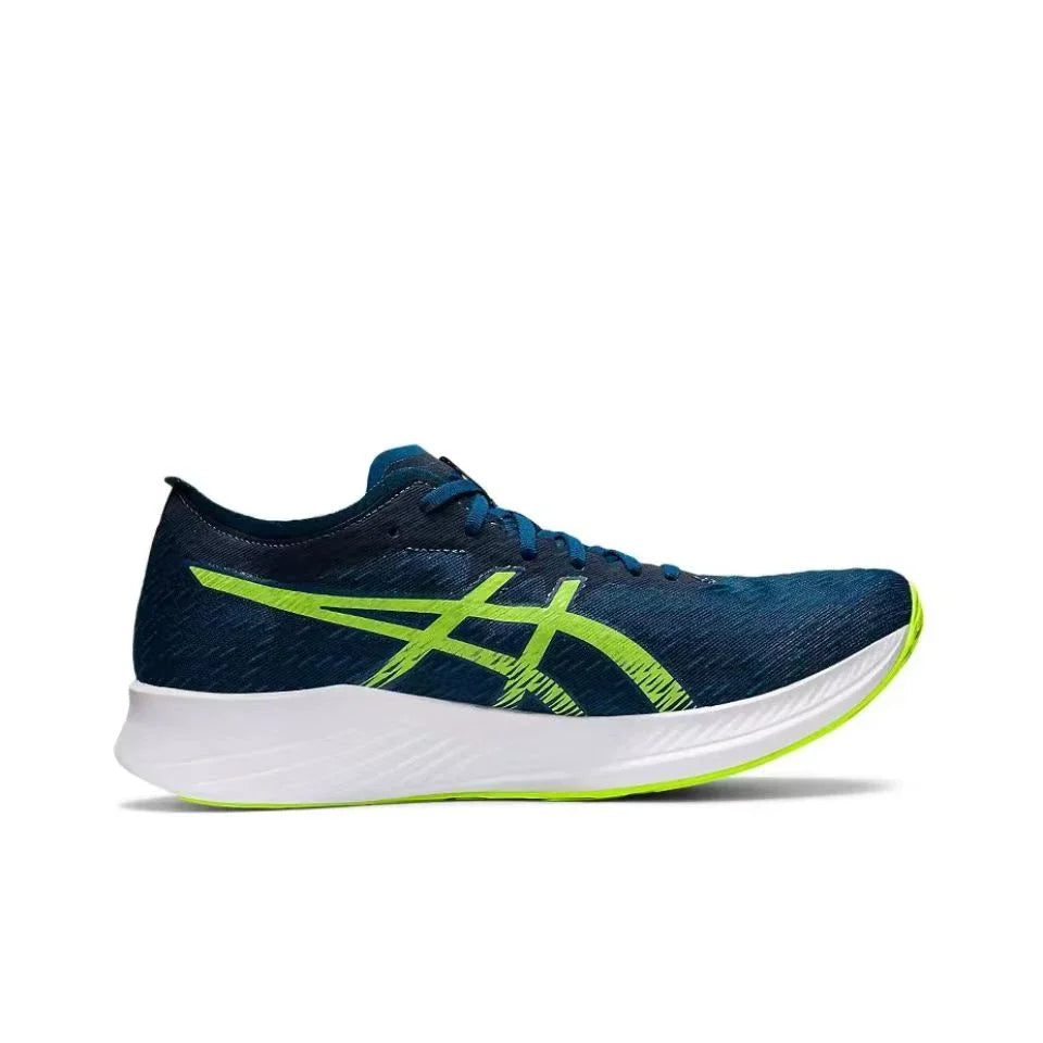 Asics Metaracer 1.0 Racing Mesh Fabric Low-Cut Carbon Plate Trainingslaufschuhe für Männer Grau Blau