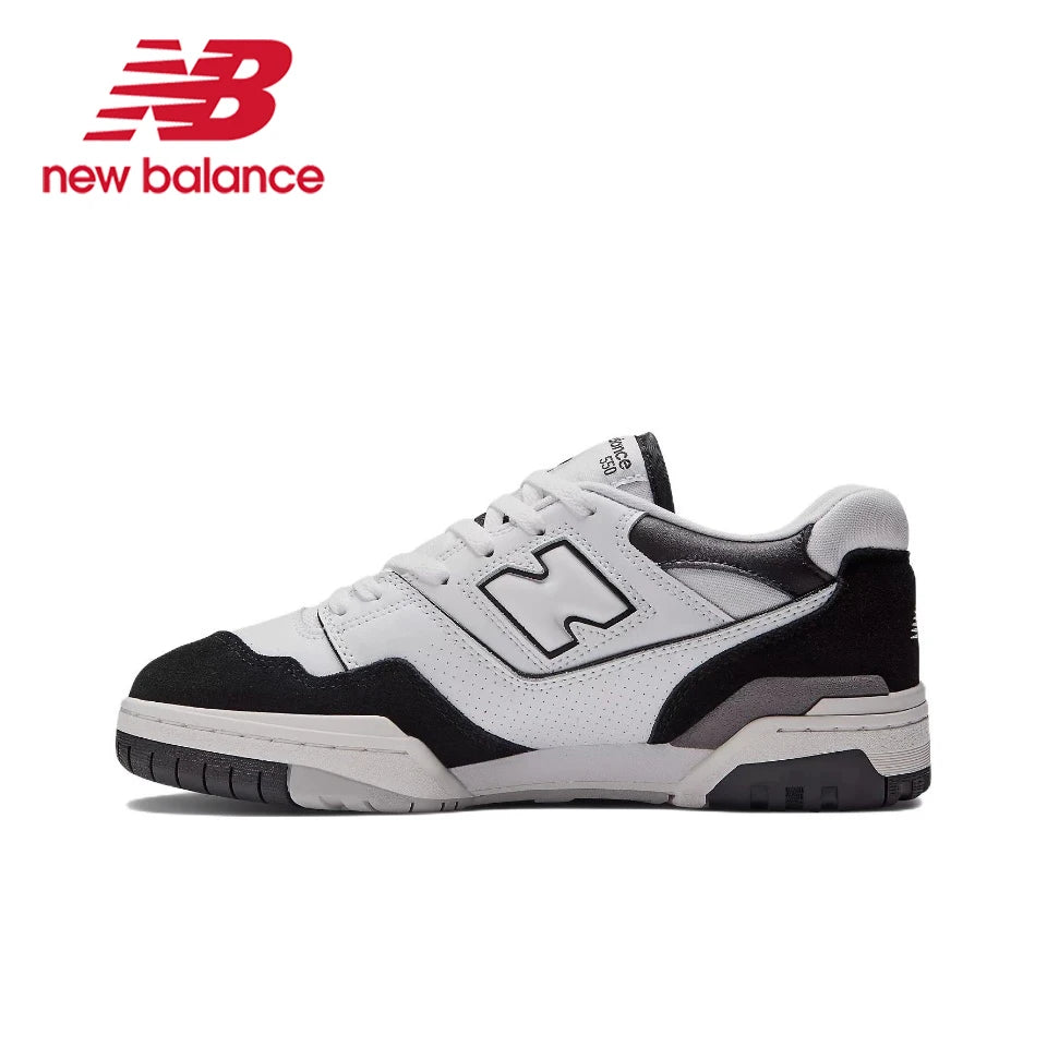 Original New Balance NB 550 Classic Vintage Kunstleder Casual Herren- und Damen-Laufschuhe Weiß Silber BB550PWA