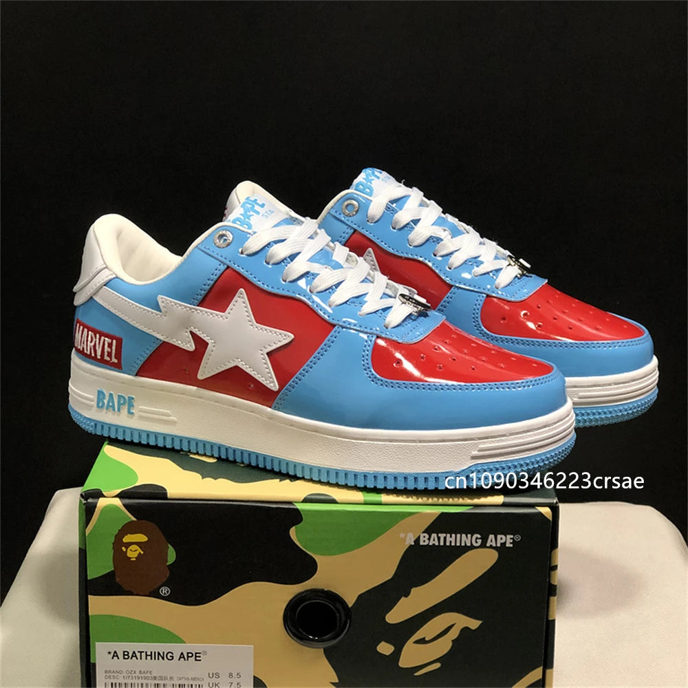 Original Classics Bape Sta Men Women Dropout Skate Shoes Fashion BAPESTA Casual Shoes Outdoor Platform Bear Shoes Sneakers