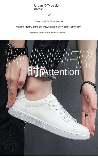 2024 New Designer White Sneakers Men Spring Autumn Fashion Casual Sports Shoes Man Solid Color Sneakers Male Zapatillas Hombre