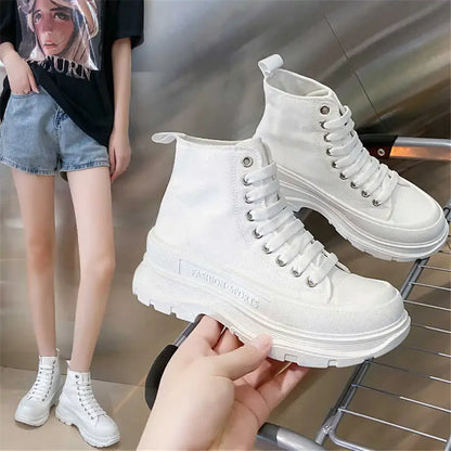 Short Barrel Platformed High Boot Sneakers Children's Boots For Girls Shoes Womens Booties Sports Shose Lofer High Brand