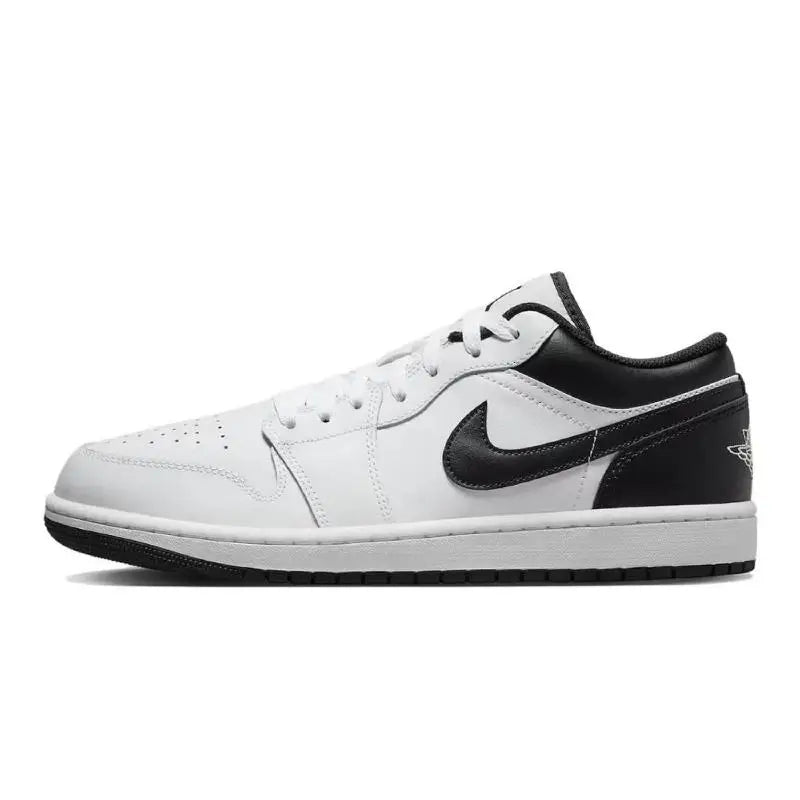 【Customize】Air Jordan 1 Vintage Basketball Shoes Men Low-top White/black Sneakers shoes 553558-132