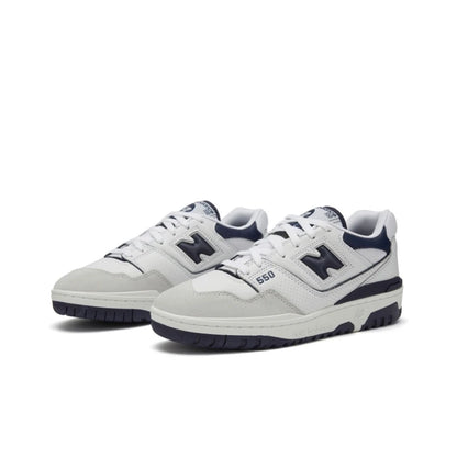 Original New Balance NB 550 Classic Vintage Kunstleder Casual Herren- und Damen-Laufschuhe Weiß Silber BB550PWA