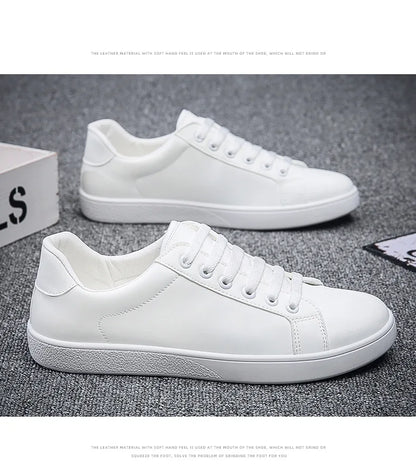 2024 New Designer White Sneakers Men Spring Autumn Fashion Casual Sports Shoes Man Solid Color Sneakers Male Zapatillas Hombre