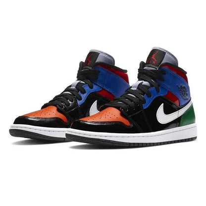 Nike Air Jordan 1 Mid SE "Multicolor Patent" Sneakers shoes CV5276-001 With Original Box