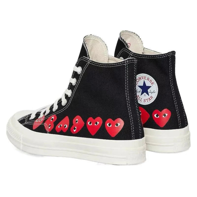 Converse Chuck 70 lace up anti slip and wear-resistant low top board shoes for both men and women, black, white, and red